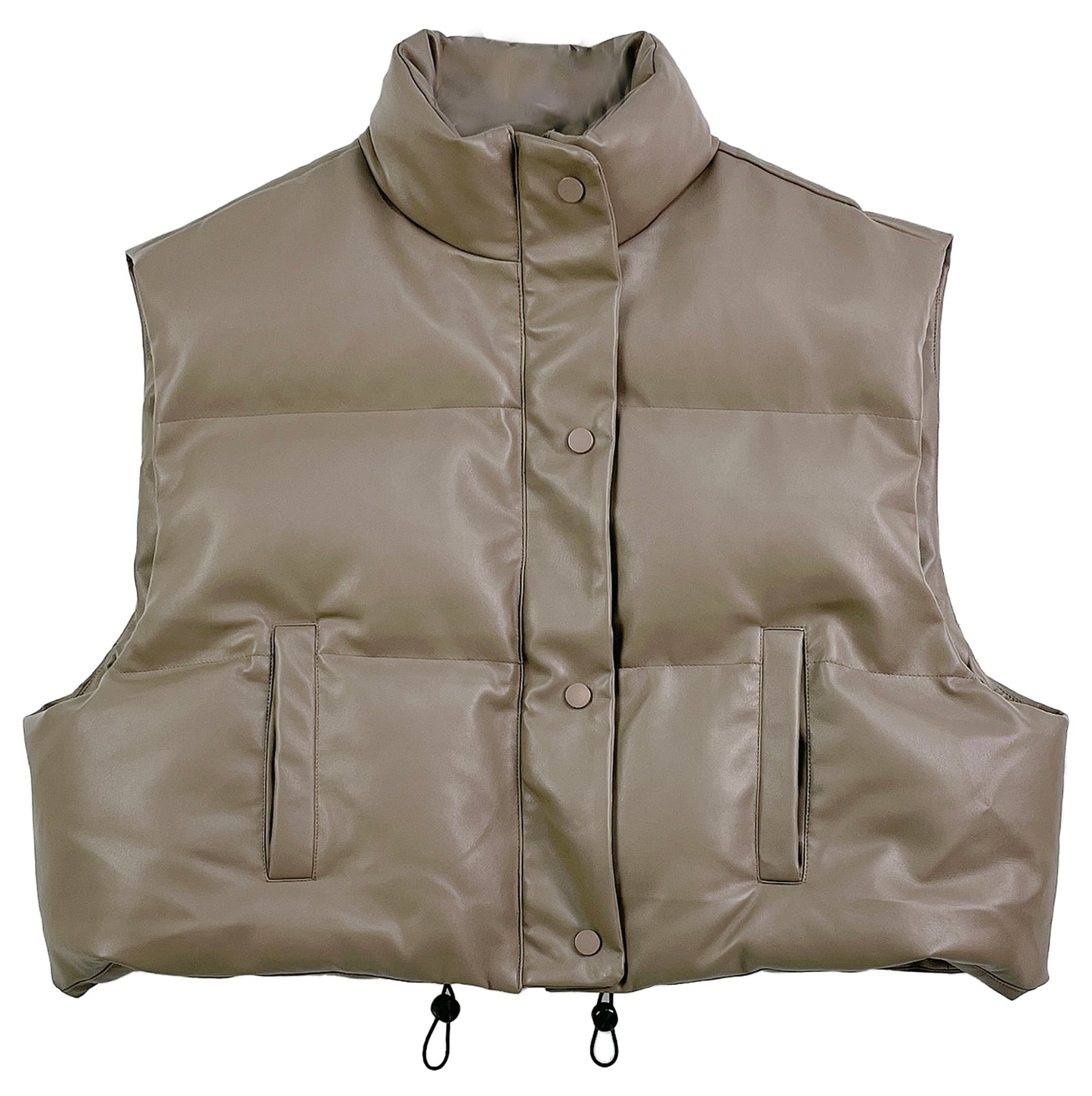 Faux Leather Padded Vest