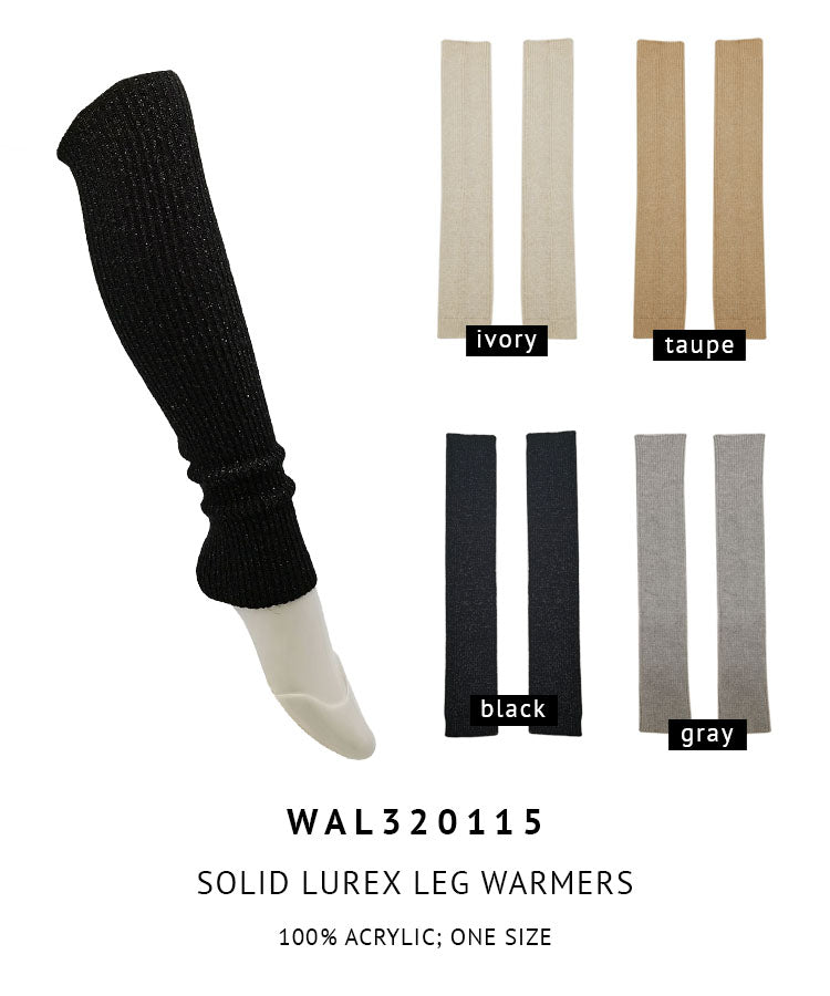 Solid Lurex Leg Warmers