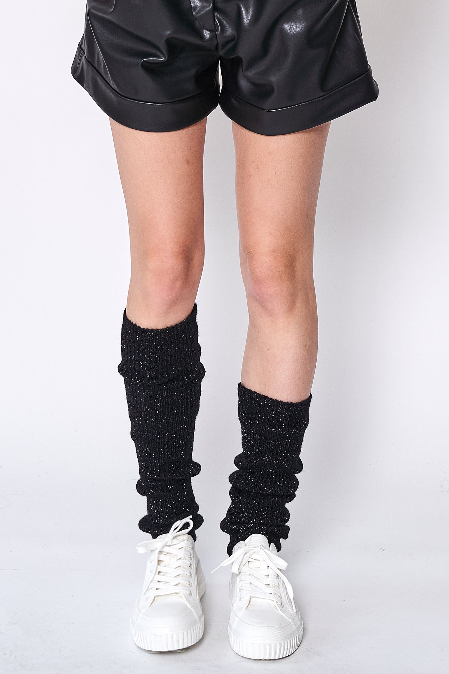 Solid Lurex Leg Warmers