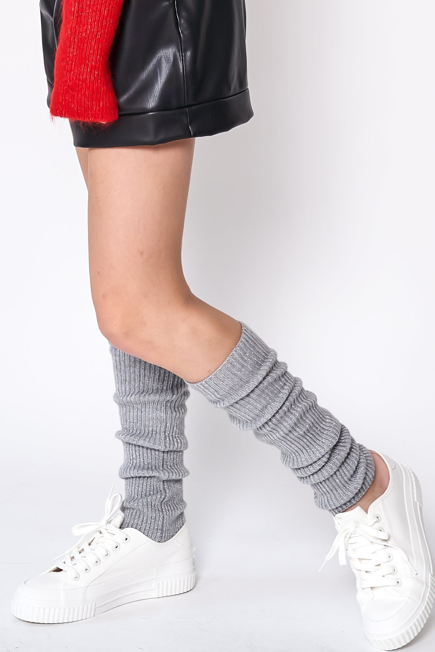 Solid Lurex Leg Warmers