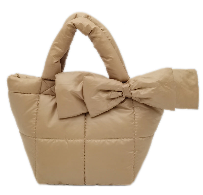 Ribbon Padded Tote Bag