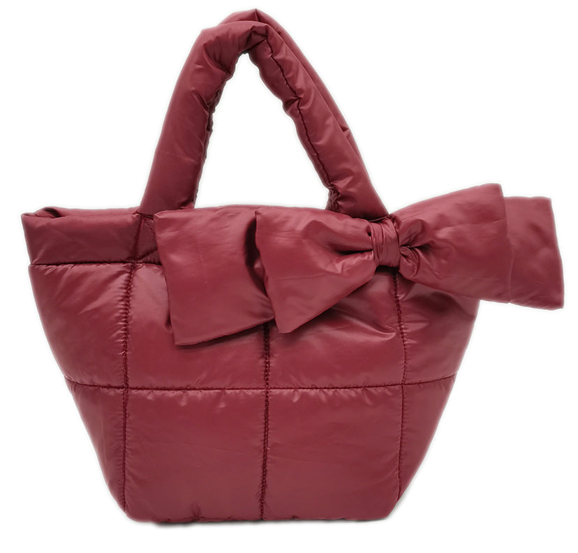 Ribbon Padded Tote Bag