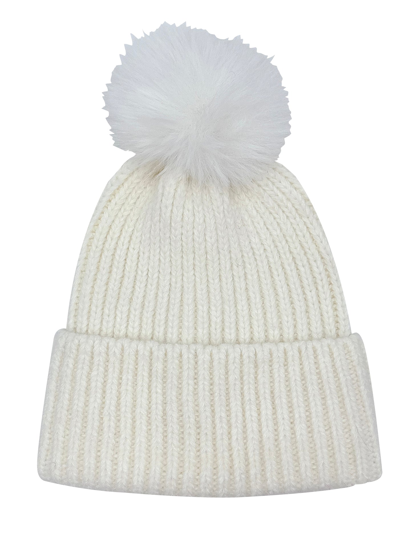 Solid Beanie with Pom