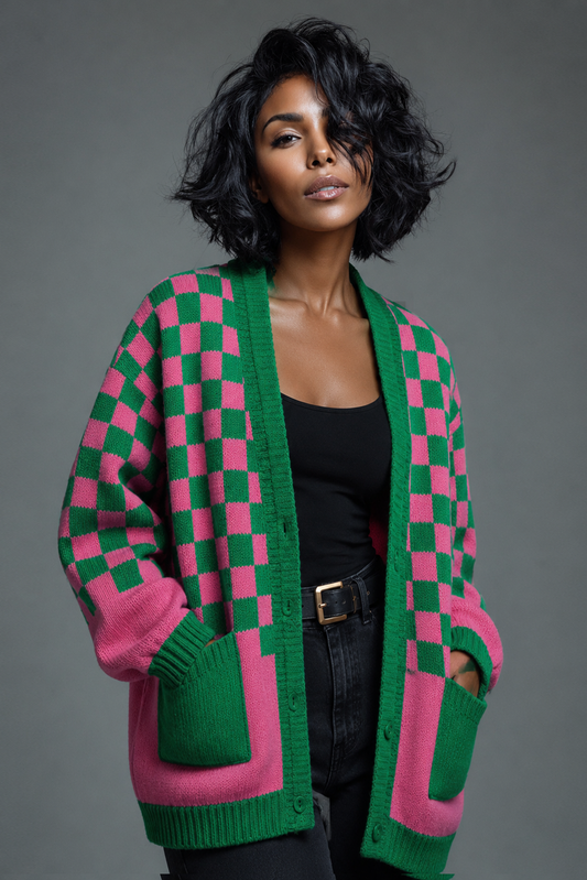 Checkerboard Cardigan