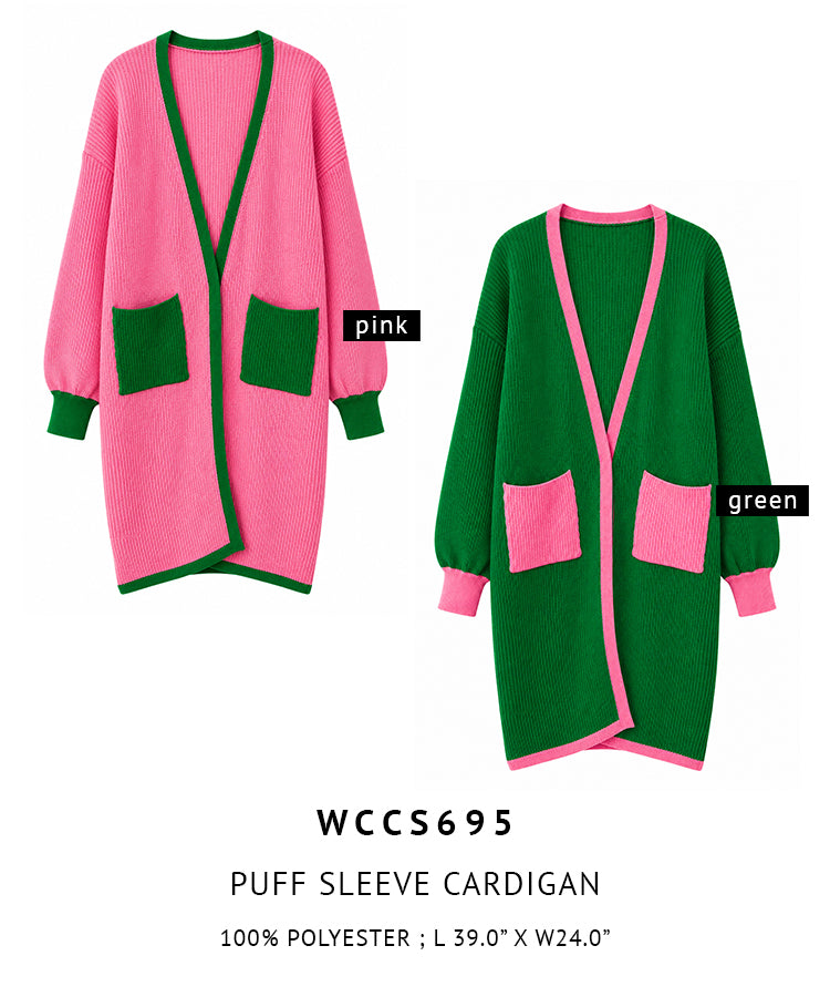 Puff Sleeve Cardigan