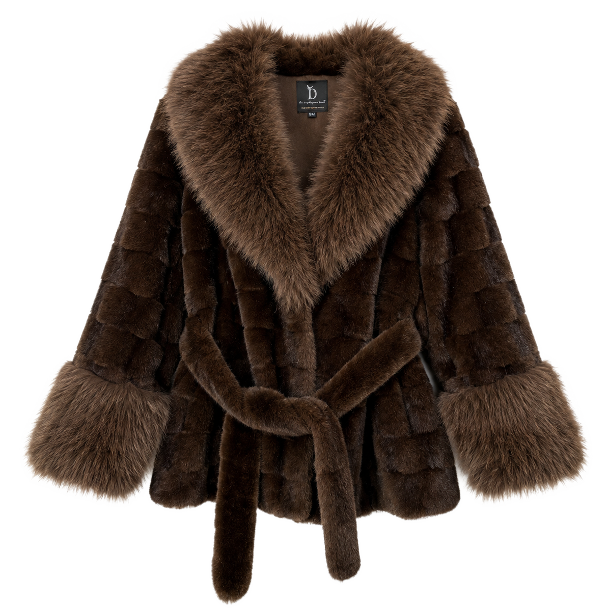 Checker Box Fur Coat