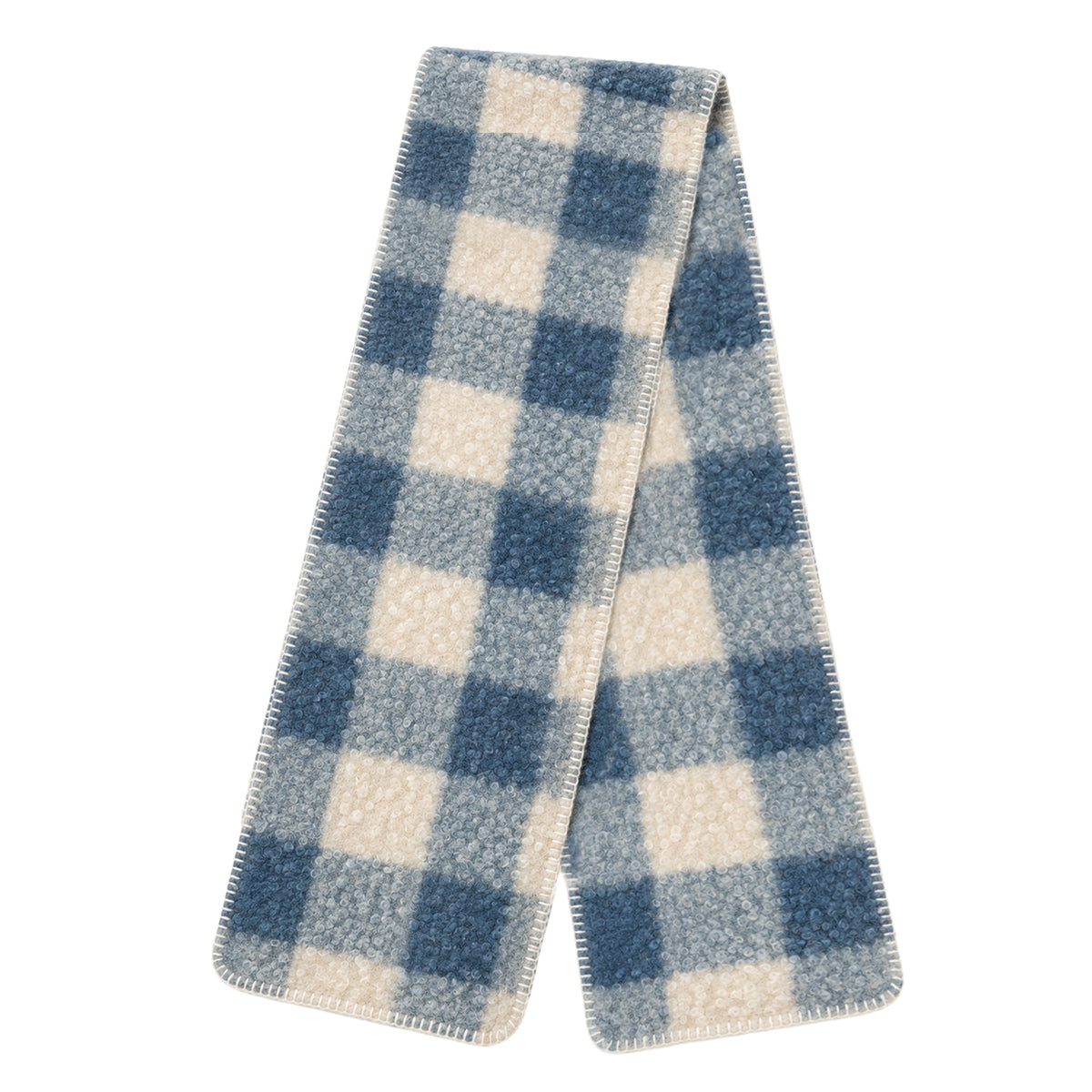 Gingham Pattern Sherpa Scarf