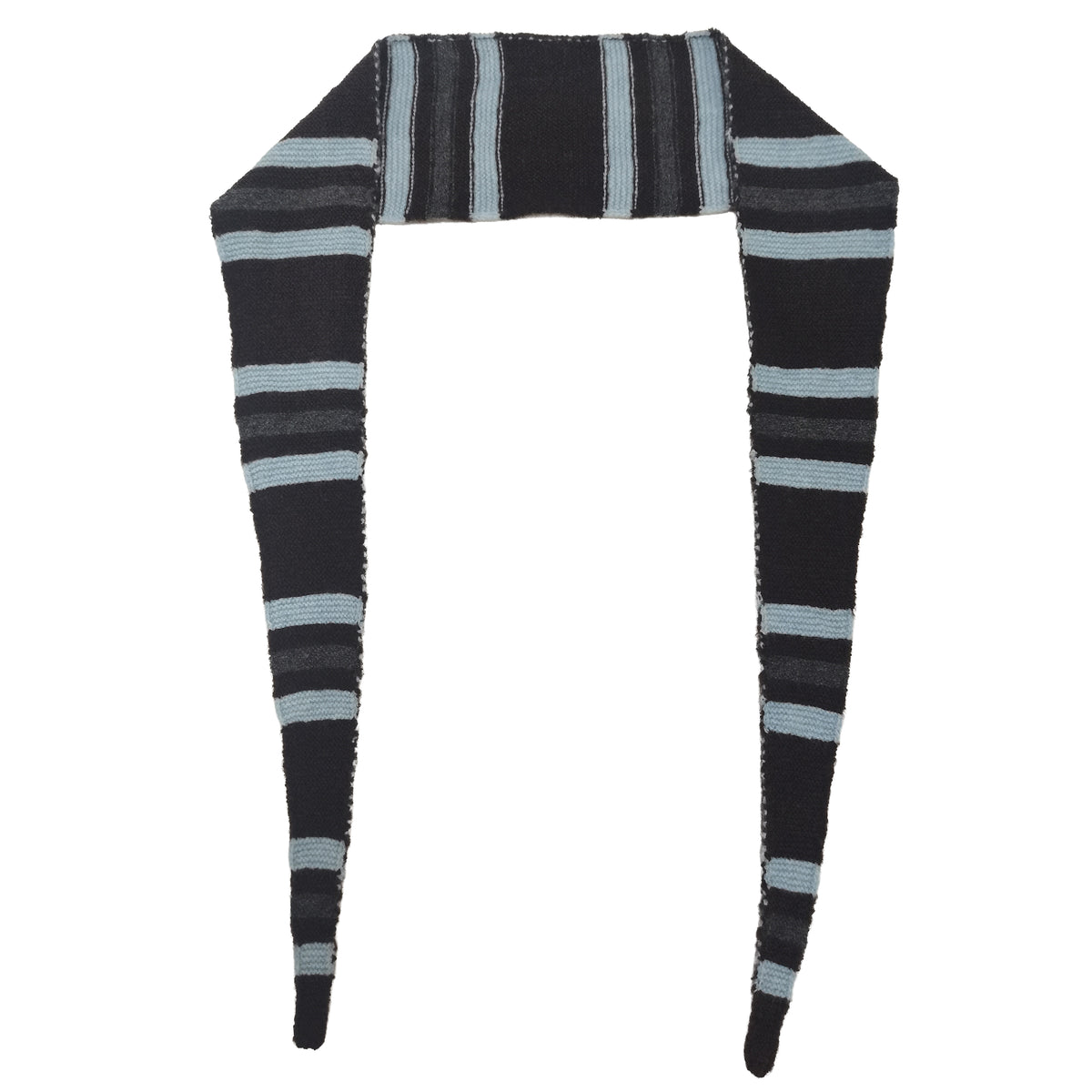 Three Color Stripe Croissant Scarf