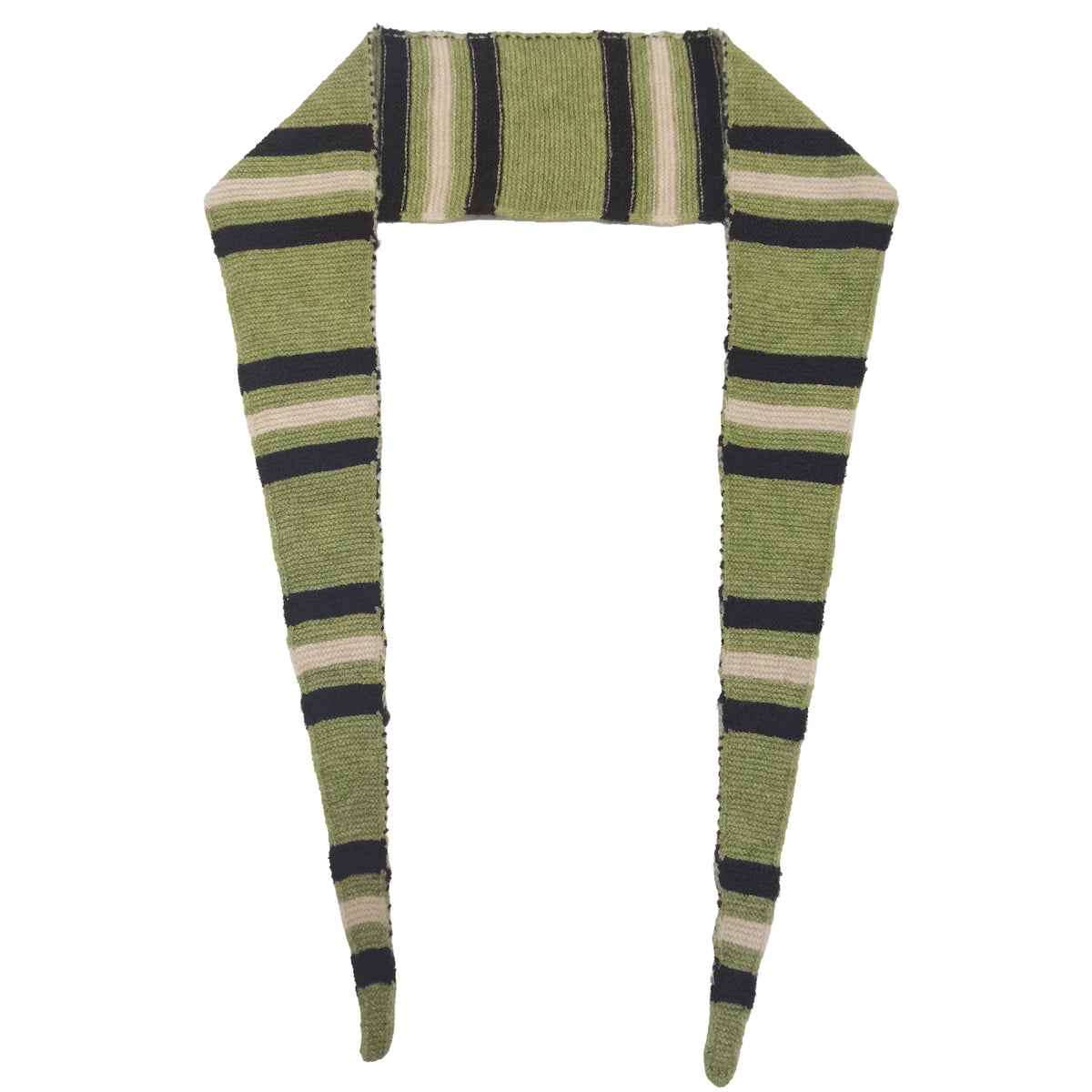 Three Color Stripe Croissant Scarf