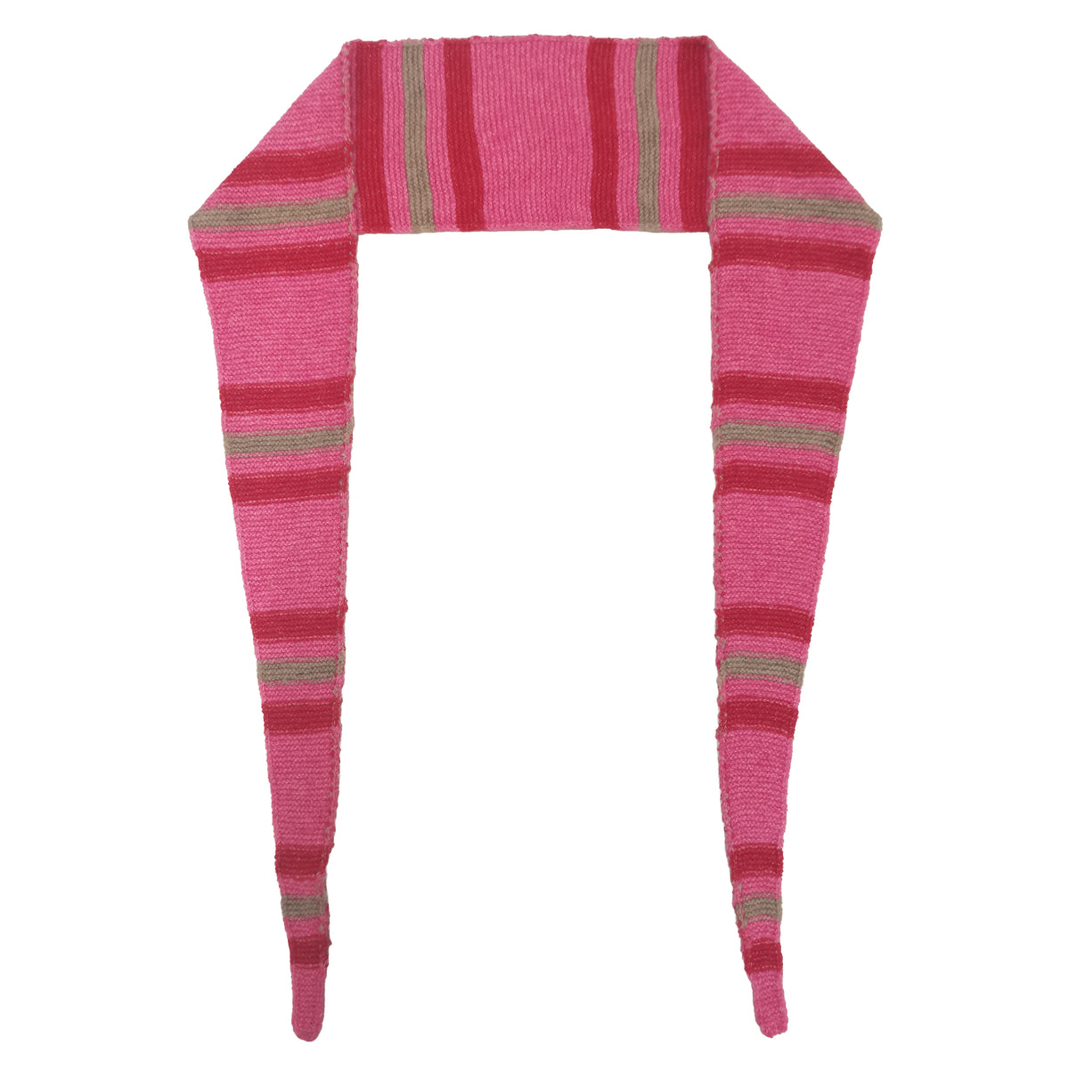 Three Color Stripe Croissant Scarf