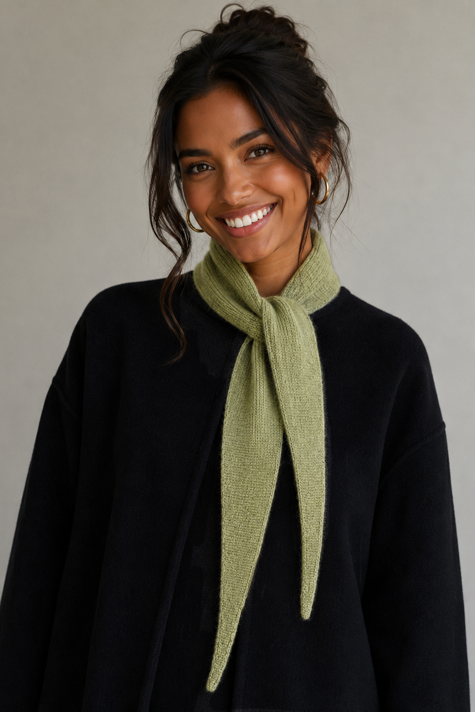 Solid Croissant Scarf