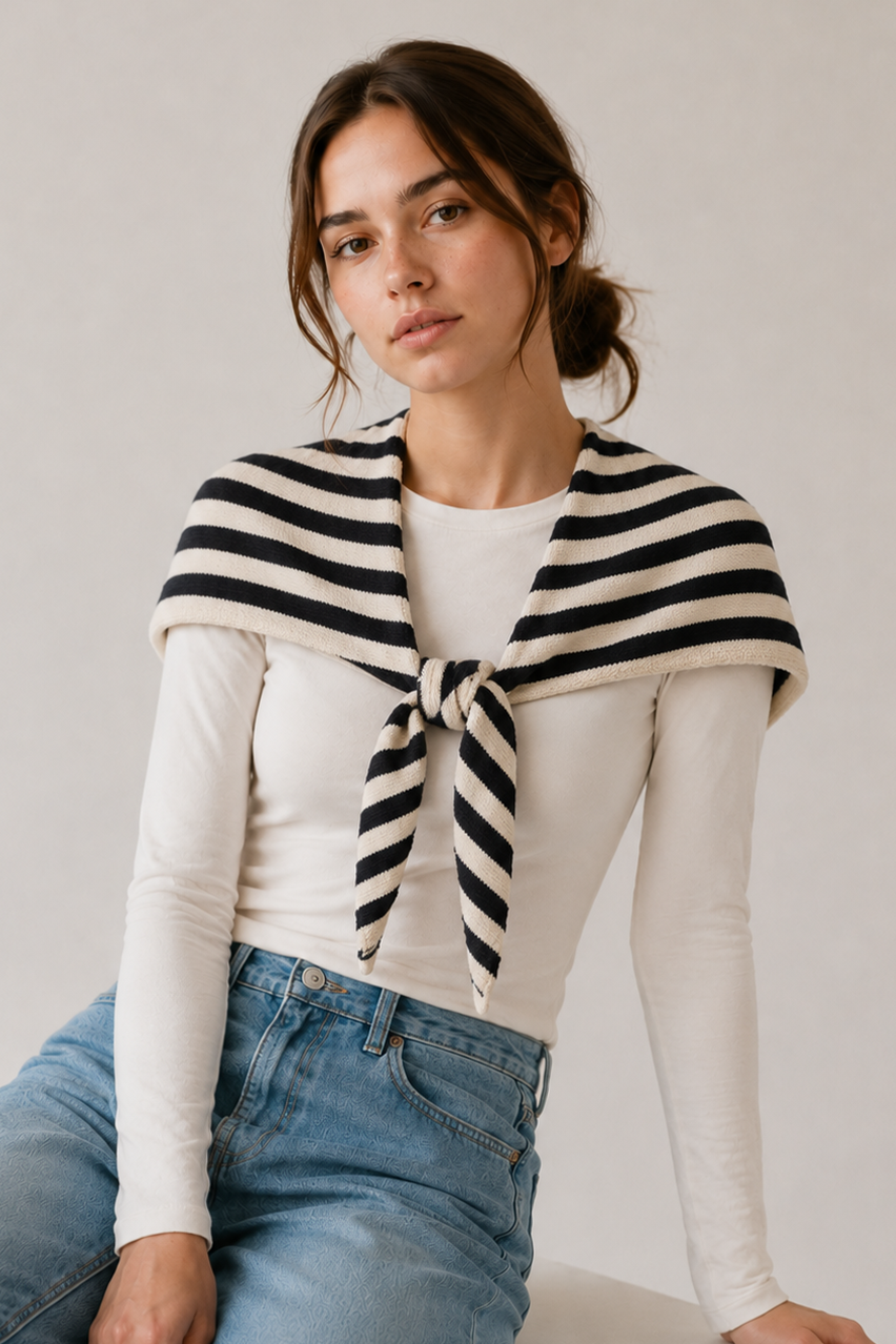 Stripe Triangle Scarf