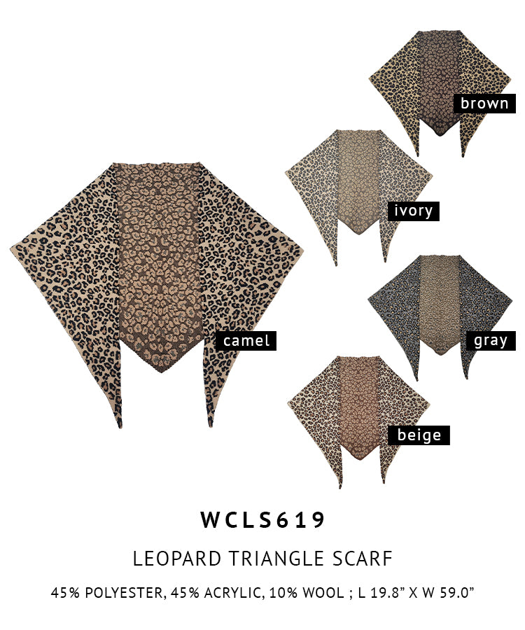 Leopard Triangle Scarf