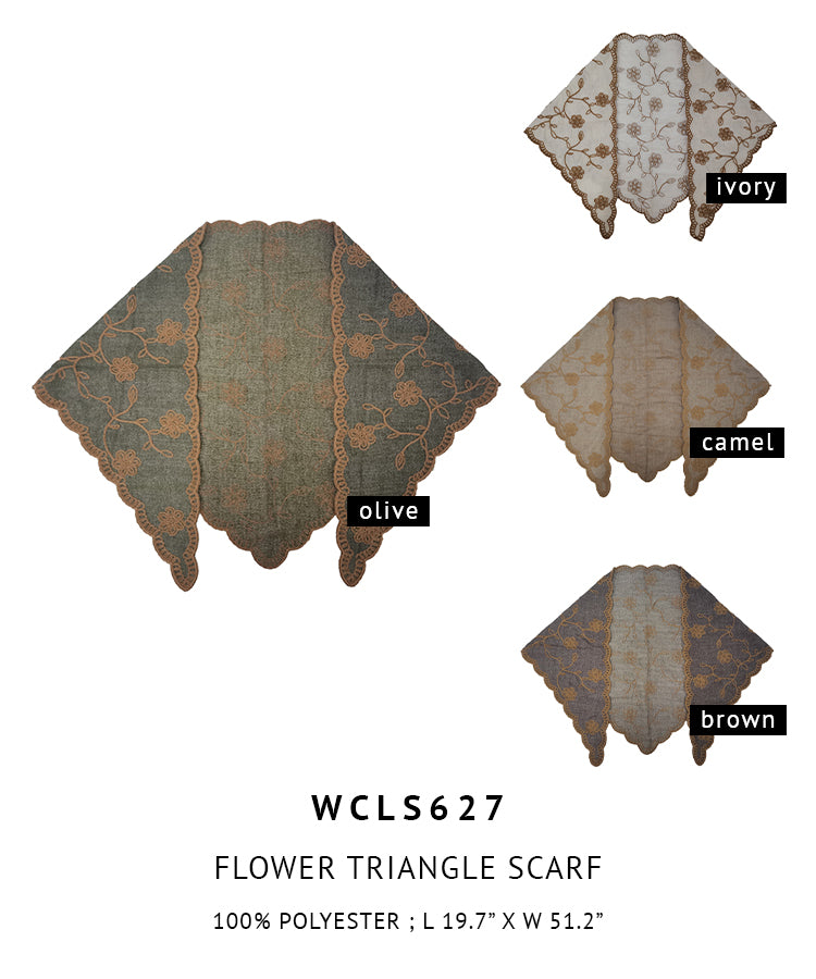 Flower Triangle Scarf