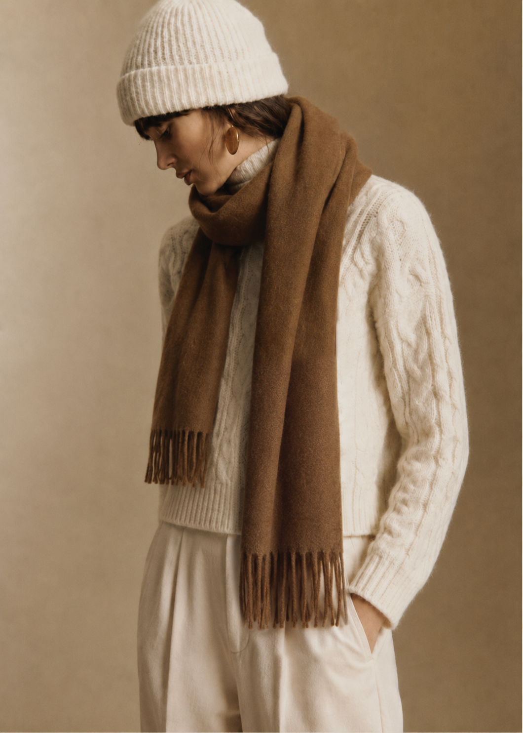 Solid Cashmere Feel Scarf