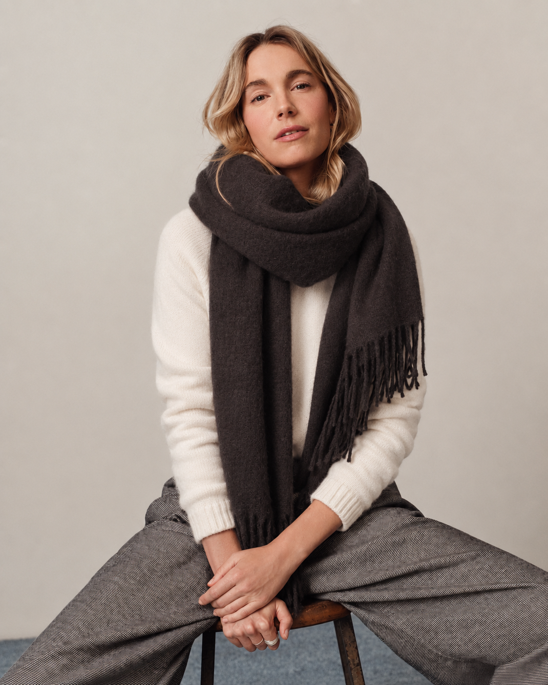 Solid Cashmere Feel Scarf