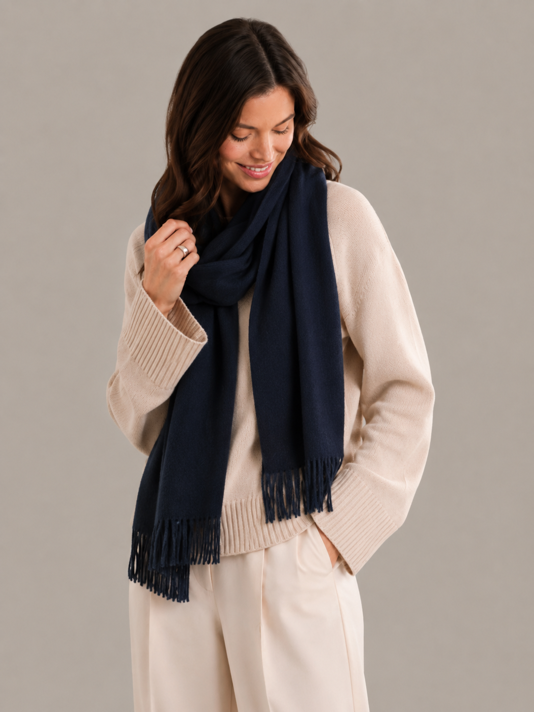 Solid Cashmere Feel Scarf