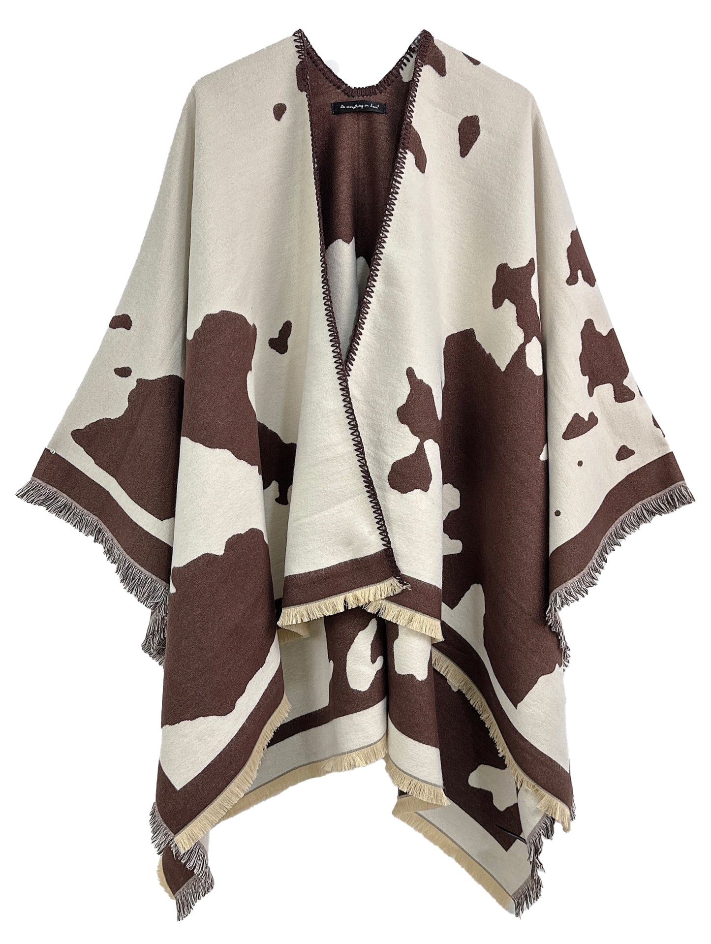 Cow Print Ruana