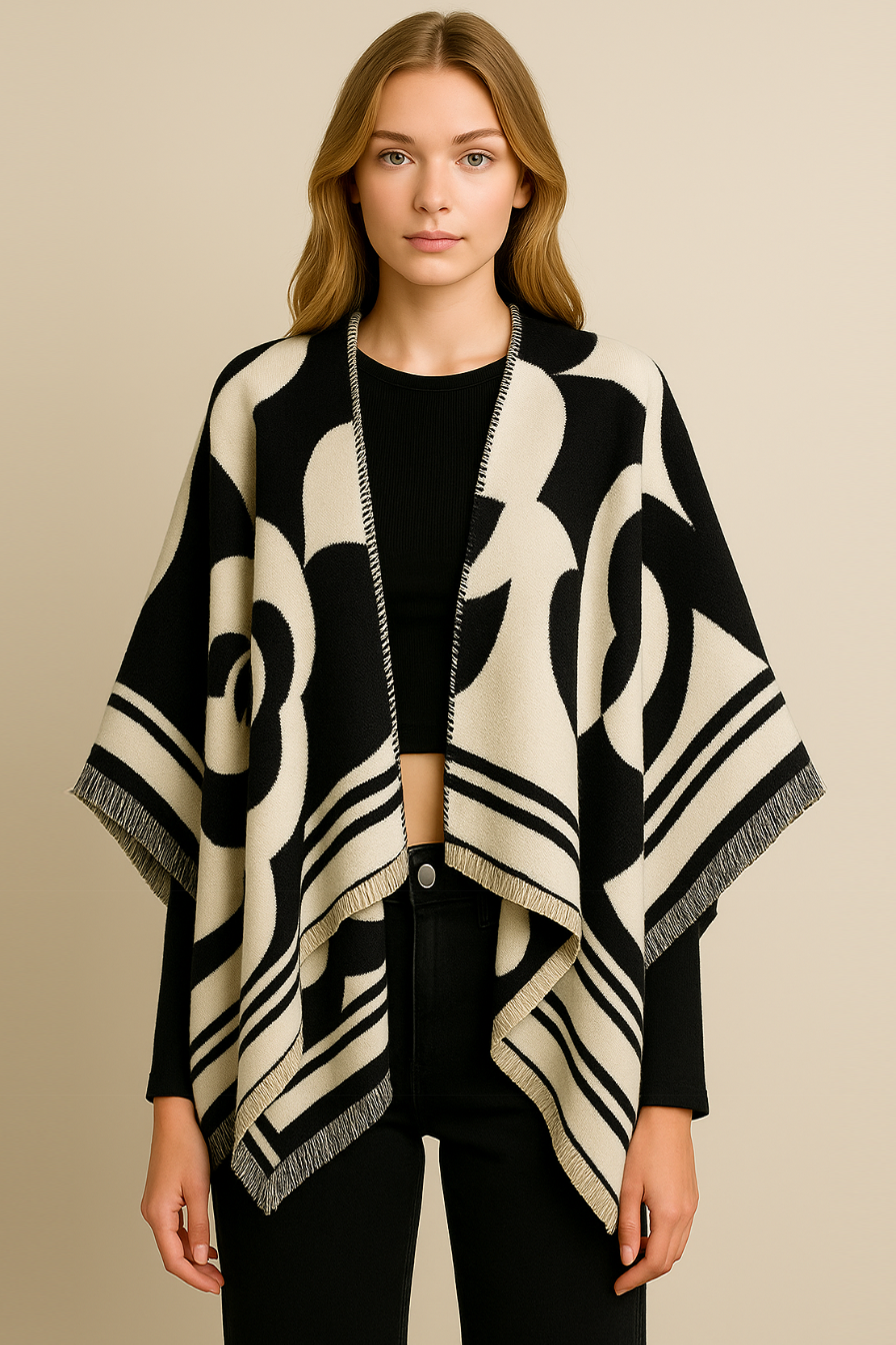 Flower Print Ruana – Do Everything In Love