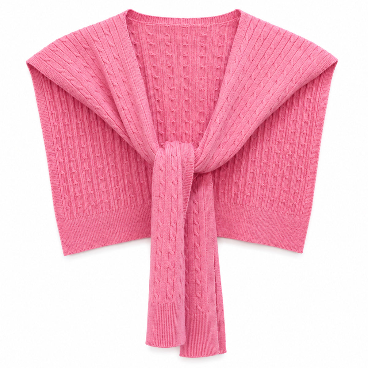 Cable Knitted Shoulder Wrap