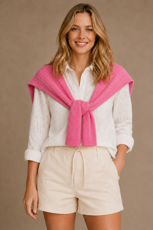 Cable Knitted Shoulder Wrap