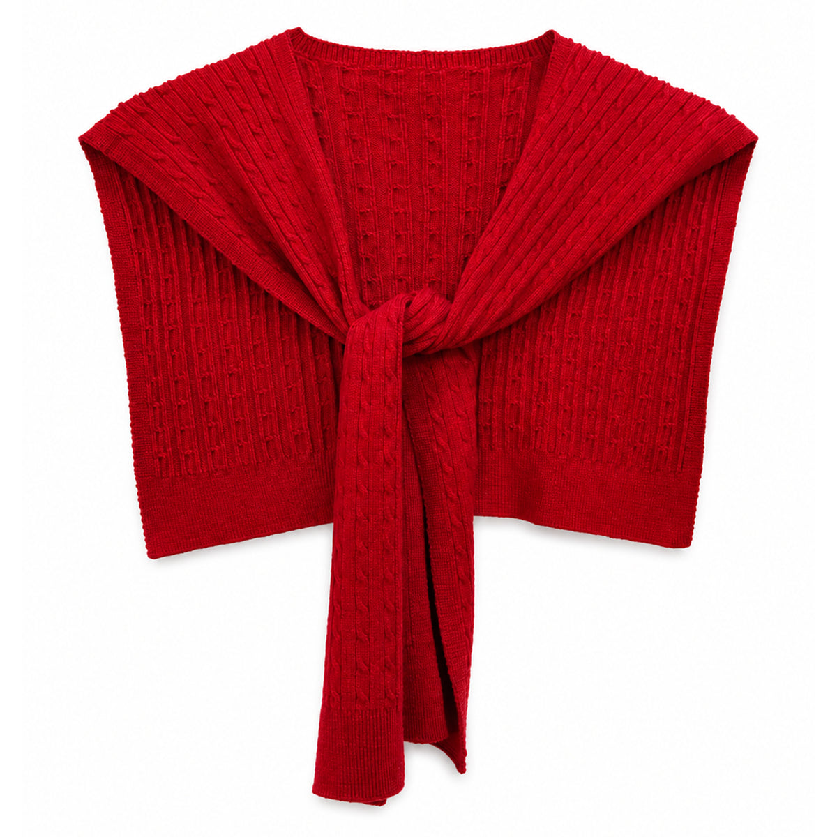 Cable Knitted Shoulder Wrap