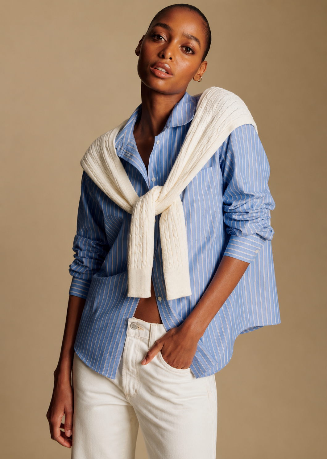 Cable Knitted Shoulder Wrap