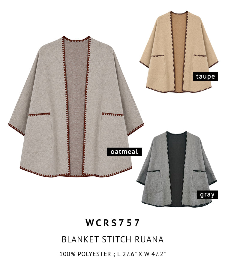 Blanket Stitch Ruana