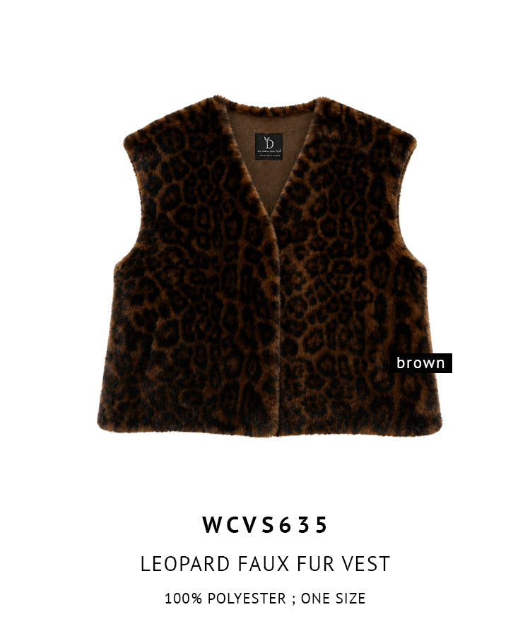 Leopard Faux Fur Vest