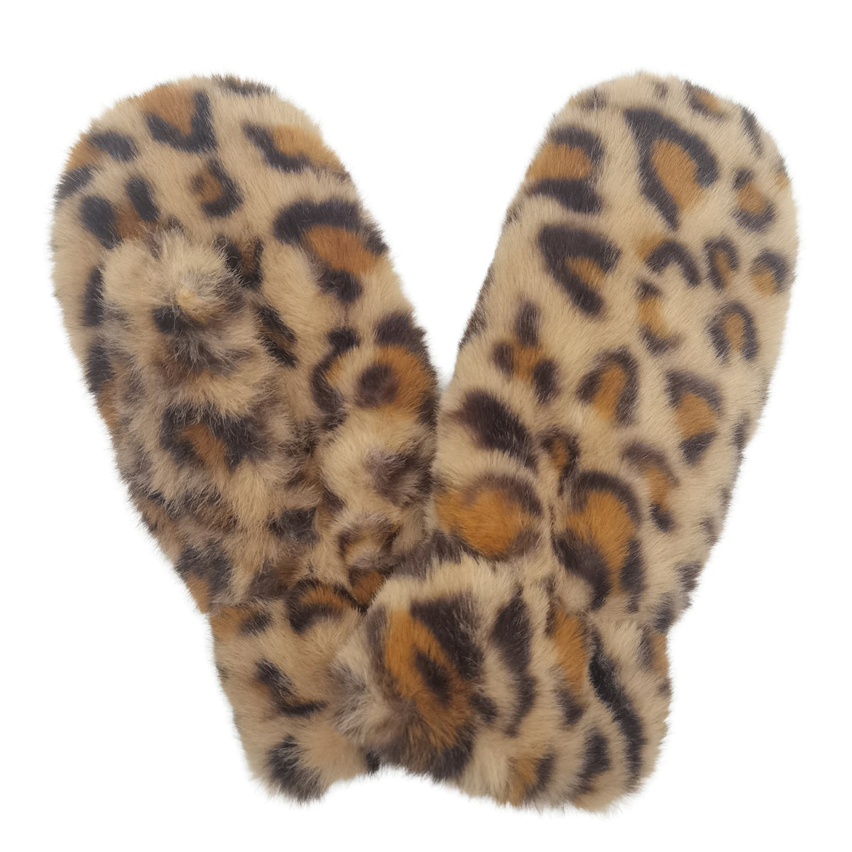 Leopard Fur Mittens