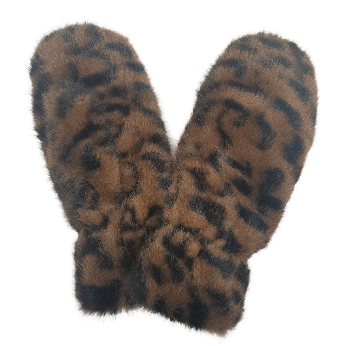 Leopard Fur Mittens