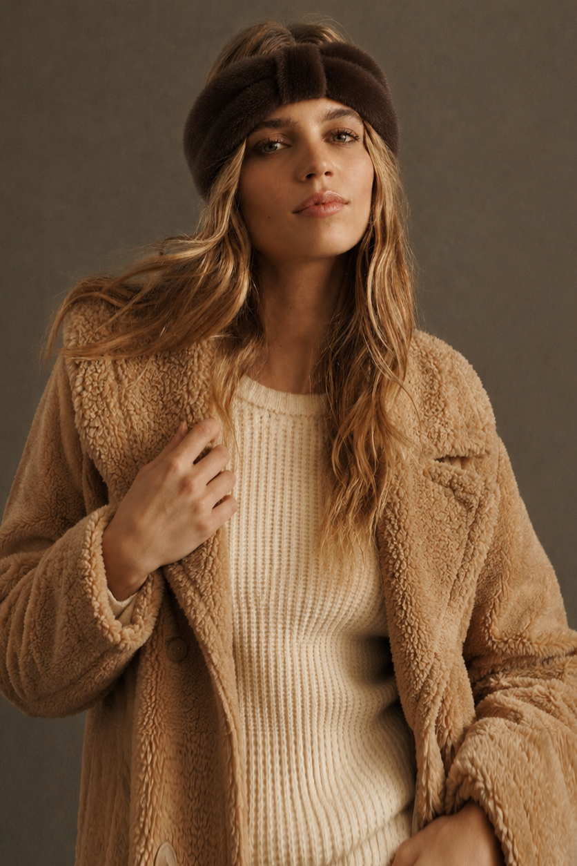 Solid Faux Fur Headwrap