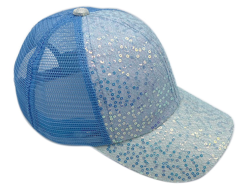 Sequin Mesh Back Baseball Cap