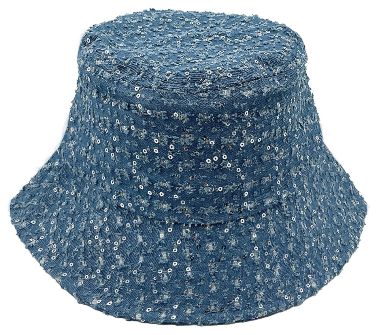 Stone Distressed Denim Bucket Hat