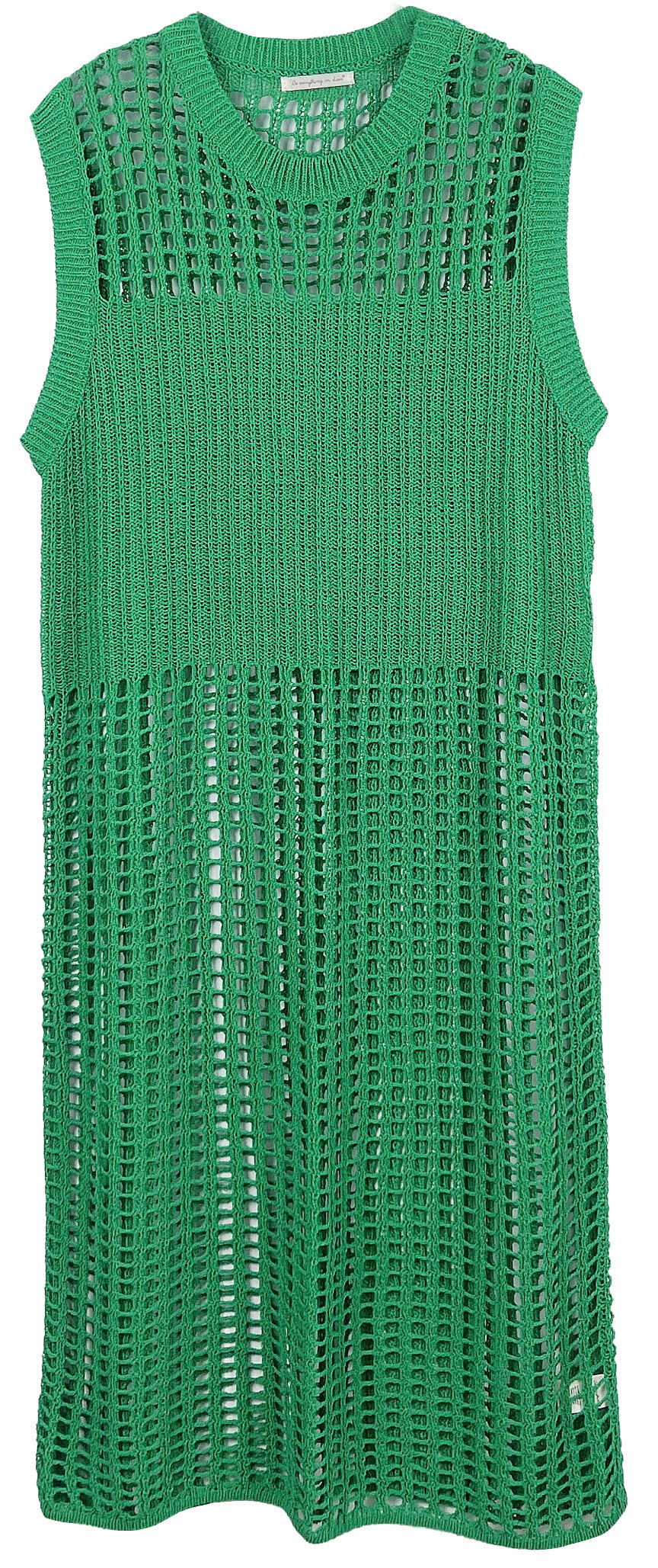 Chest Blocked Crochet Long Dress