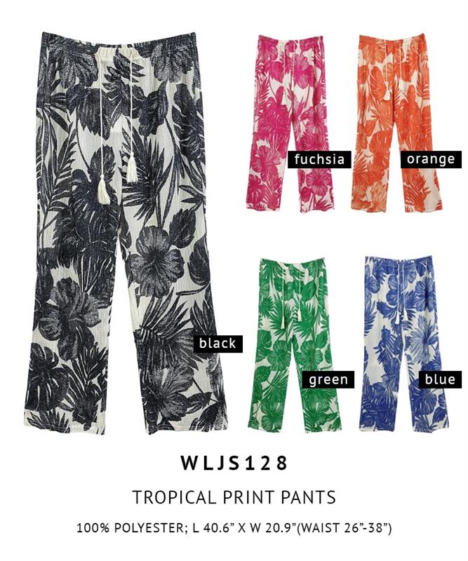 Tropical Print Pants