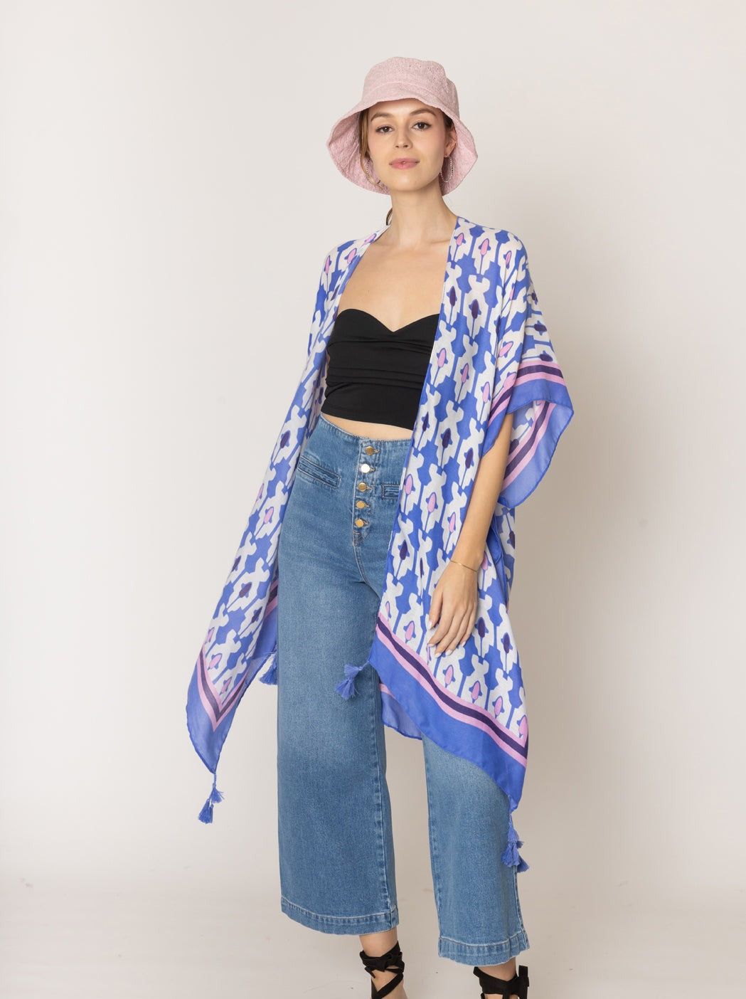 Tile Print Kimono