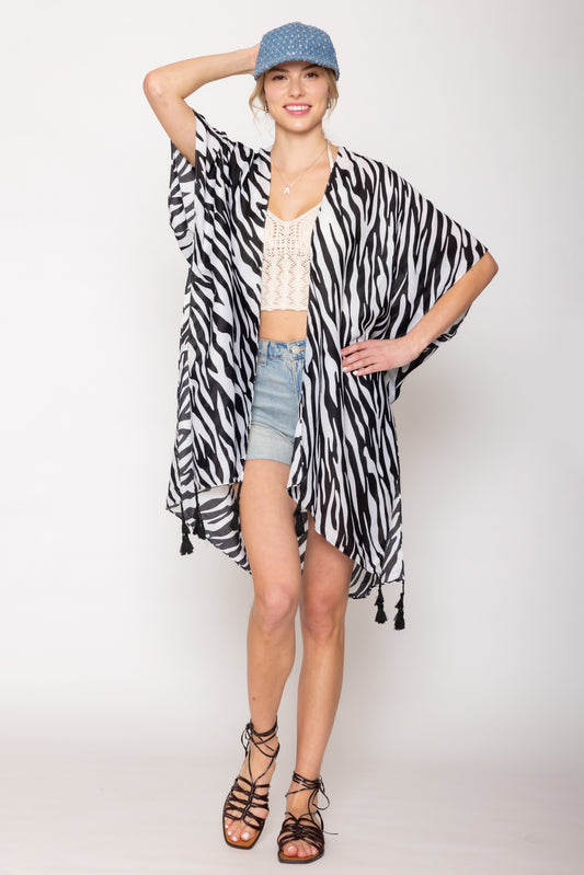 Animal Print Kimono