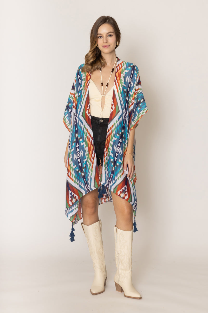 Aztec Print Kimono