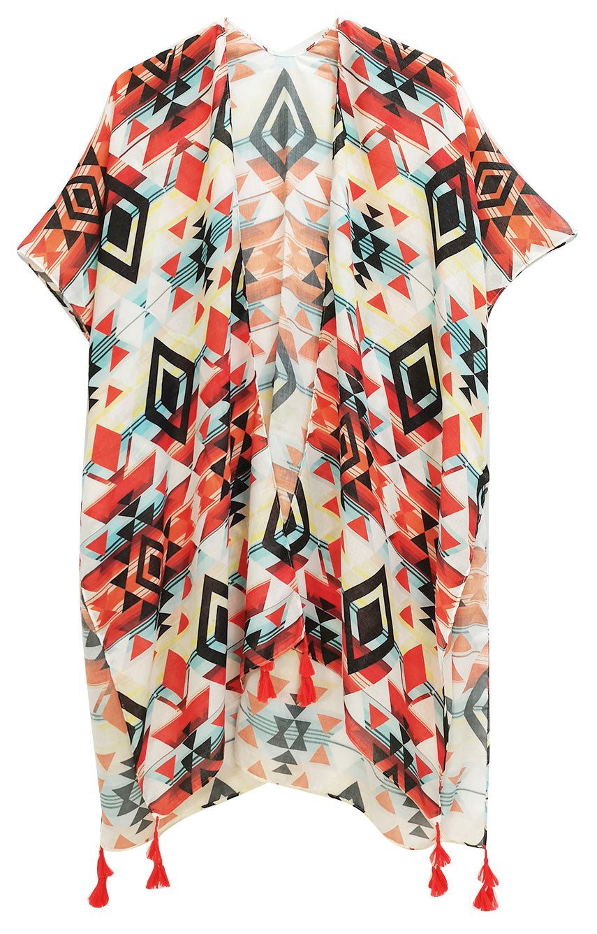 Aztec Print Kimono