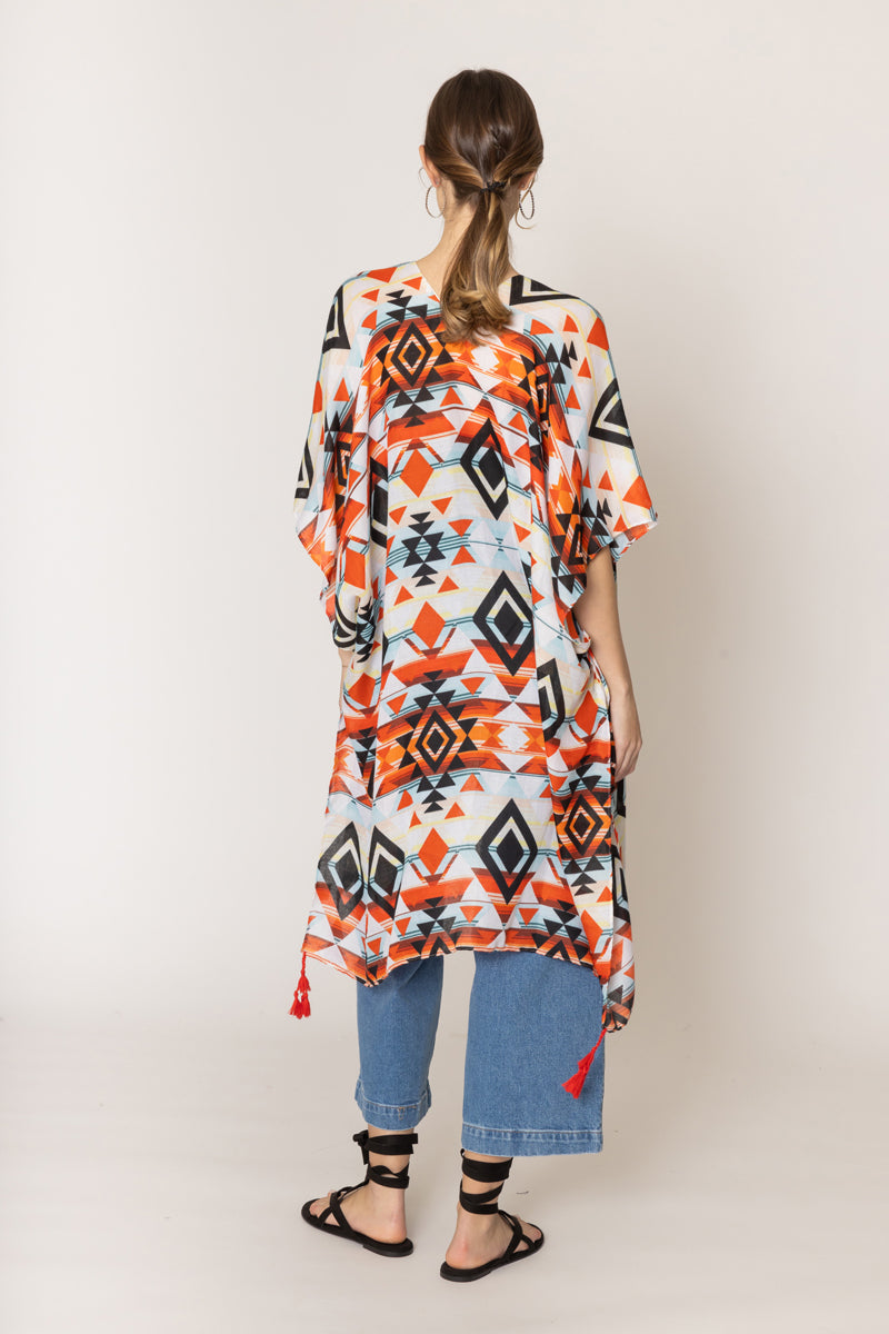 Aztec Print Kimono