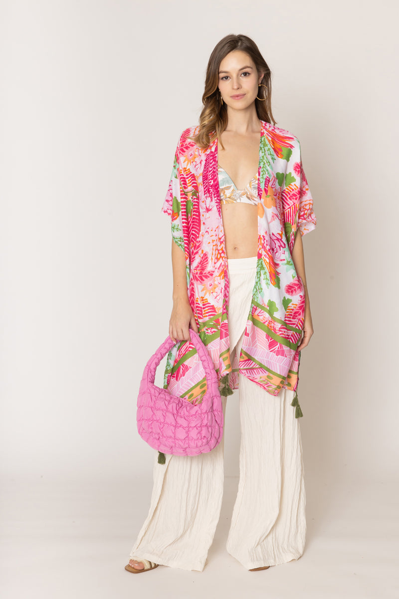 Floral Print Kimono