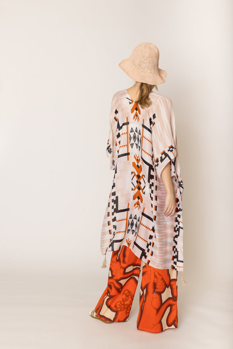 Aztec Print Kimono