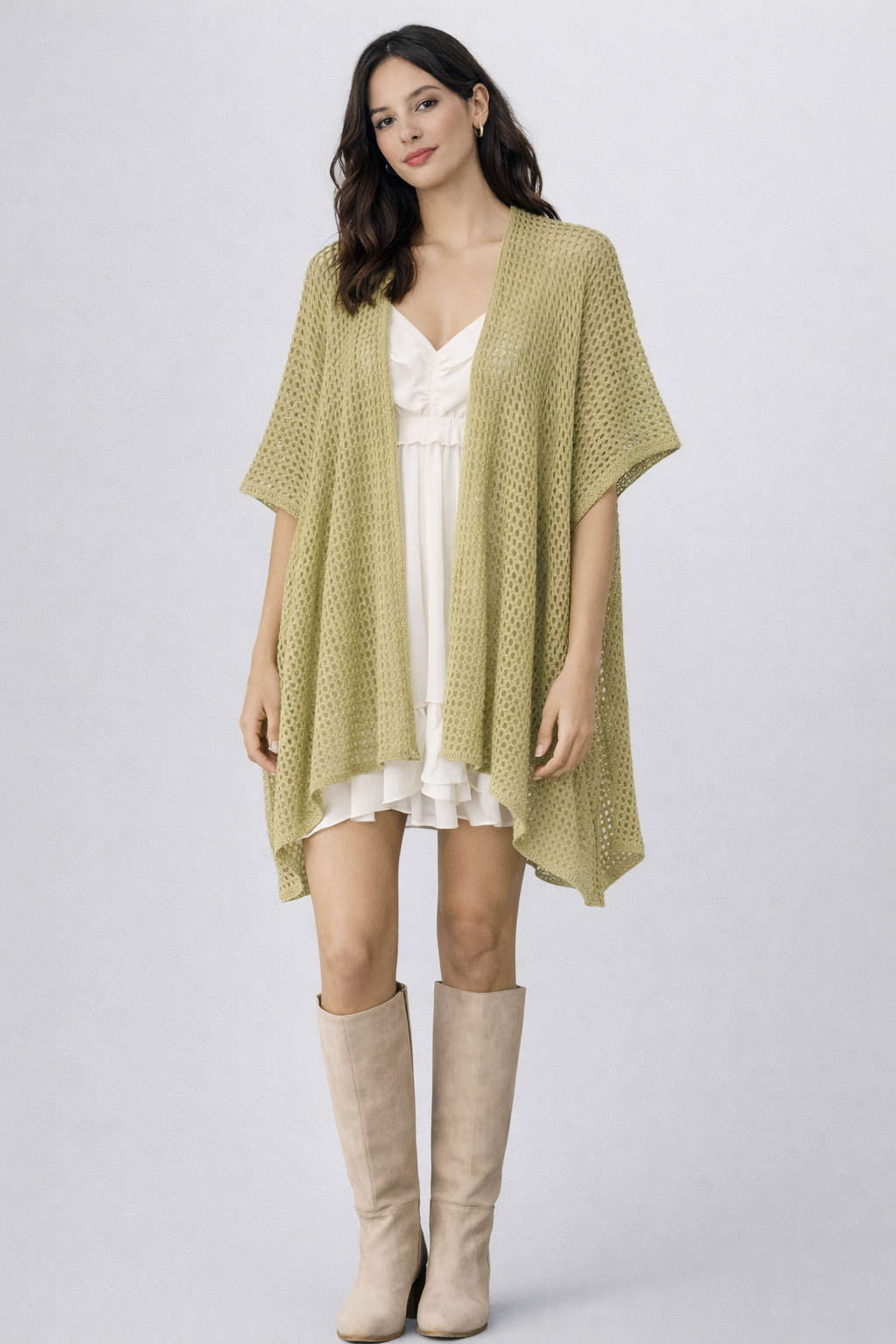Open Knit Kimono