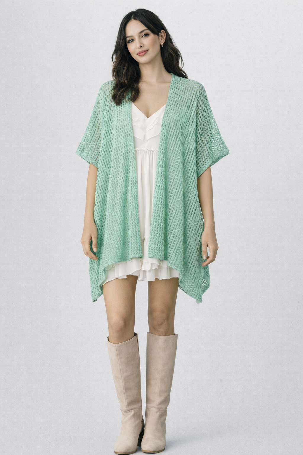 Open Knit Kimono