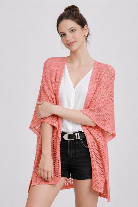 Open Knit Kimono