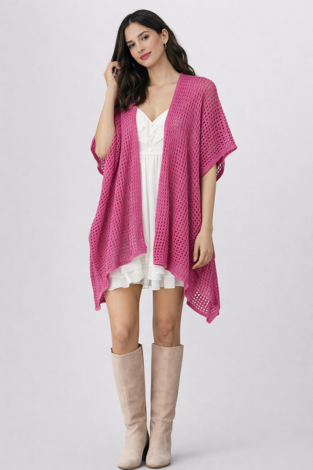 Open Knit Kimono