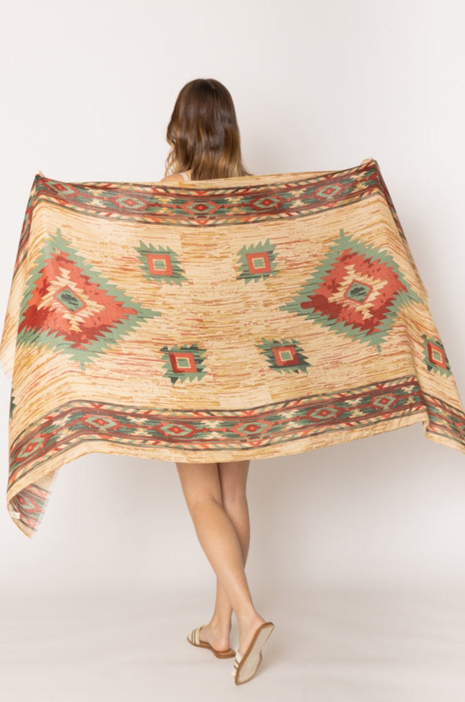 Aztec Print Scarf