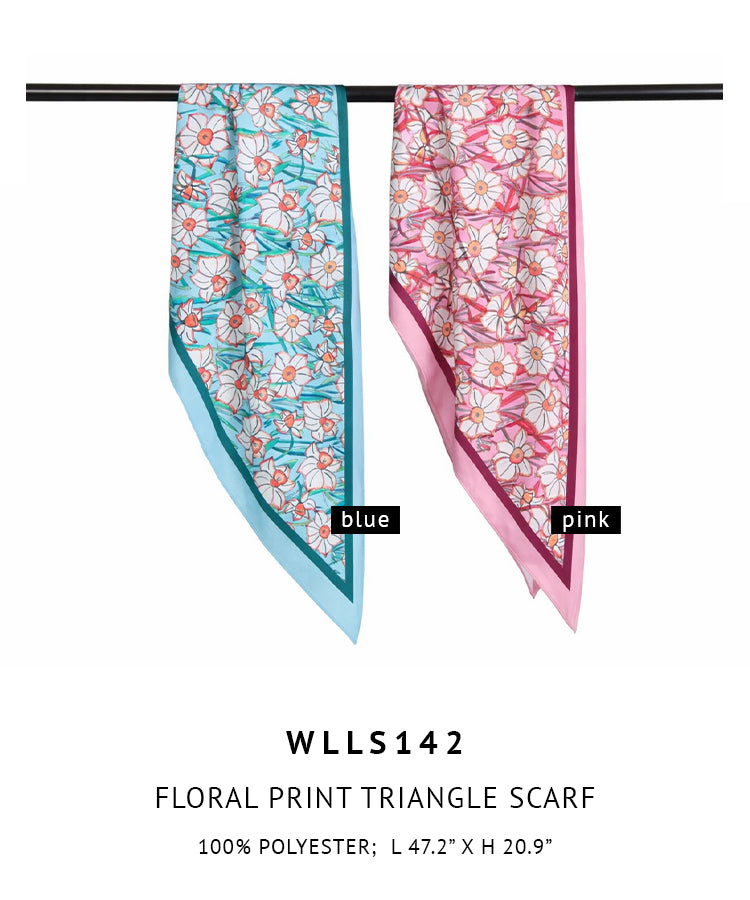 Floral Print Triangle Scarf