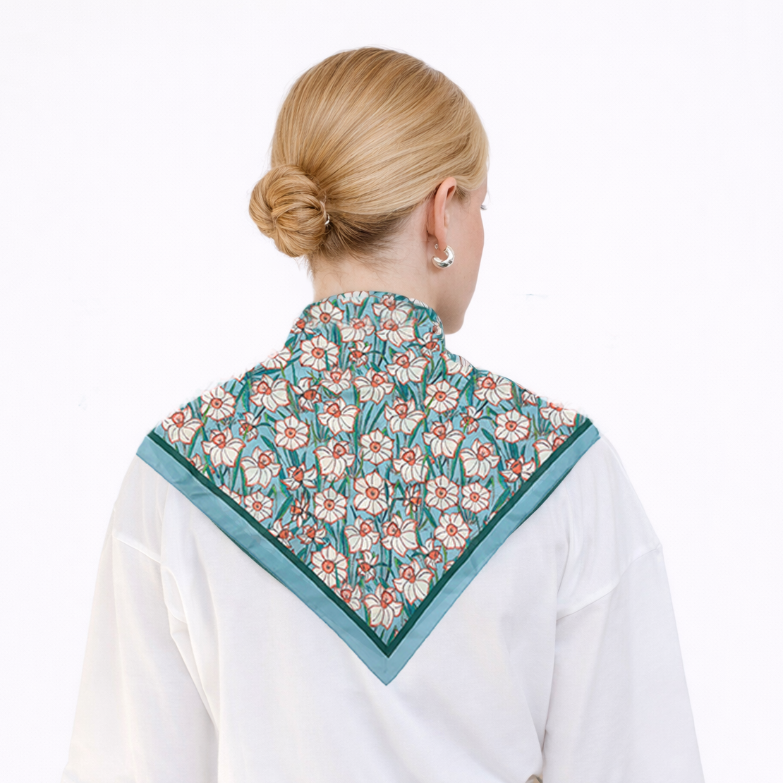 Floral Print Triangle Scarf